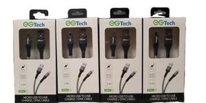 EG Tech EGC11 Micro USB to USB Charge Sync Cable 2M 6ft 2.4A Fast Charging